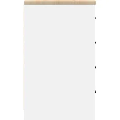 vidaXL Garagekast 30x51x85 cm massief grenenhout wit
