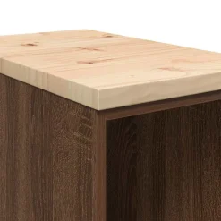 vidaXL Garagekast 30x51x85 cm massief grenenhout bruin eikenkleurig