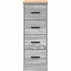 vidaXL Garagekast 30x51x85 cm massief grenenhout grijs sonoma