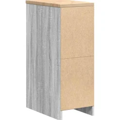 vidaXL Garagekast 30x51x85 cm massief grenenhout grijs sonoma