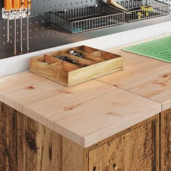 vidaXL Garagekast 30x51x85 cm massief grenenhout oud hout