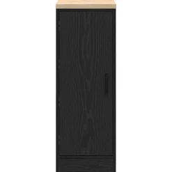 vidaXL Garagekast 30x51x85 cm massief grenenhout zwart