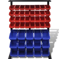 vidaXL Garage opbergrek (Blauw en Rood)