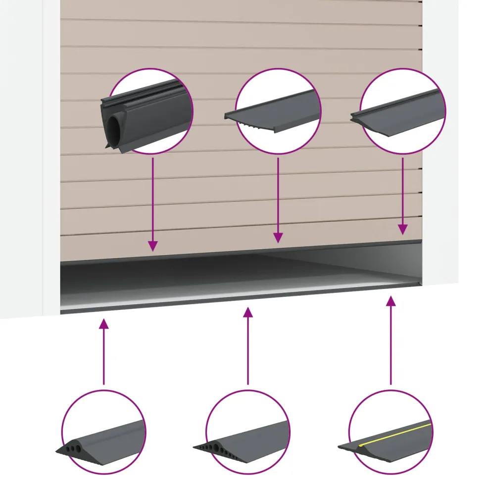 vidaXL Garage Vloerseal Zwart en Geel 12 x 90 mm 1 m PVC
