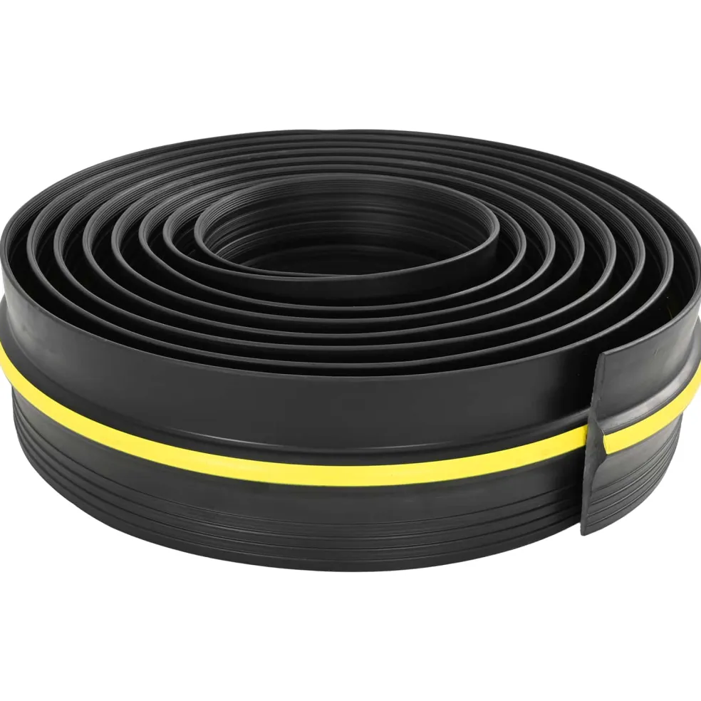 vidaXL Garage Vloerseal Zwart en Geel 12 x 90 mm 1 m PVC