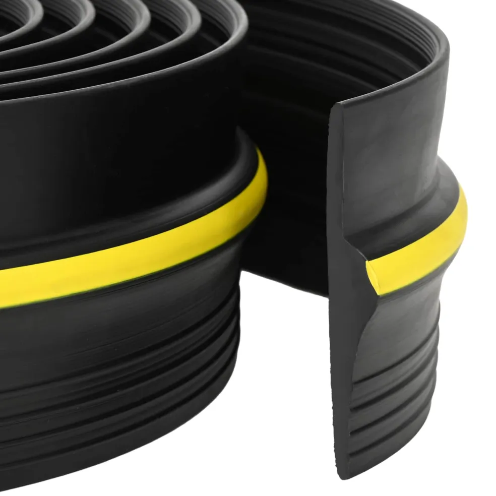 vidaXL Garage Vloerseal Zwart en Geel 12 x 90 mm 1 m PVC