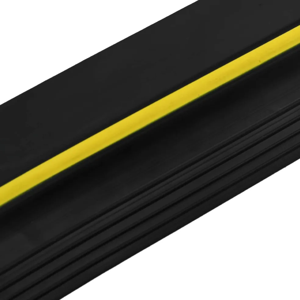 vidaXL Garage Vloerseal Zwart en Geel 12 x 90 mm 1 m PVC