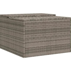 vidaXL Garage voor robotmaaier 86x90x52/57 cm poly rattan grijs