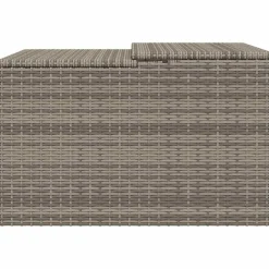 vidaXL Garage voor robotmaaier 86x90x52/57 cm poly rattan grijs