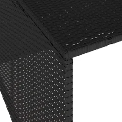 vidaXL Garage voor robotmaaier 86x90x52/57 cm poly rattan zwart