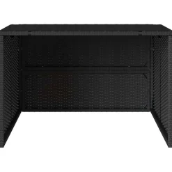 vidaXL Garage voor robotmaaier 86x90x52/57 cm poly rattan zwart