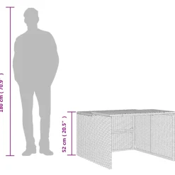 vidaXL Garage voor robotmaaier 86x90x52/57 cm poly rattan bruin