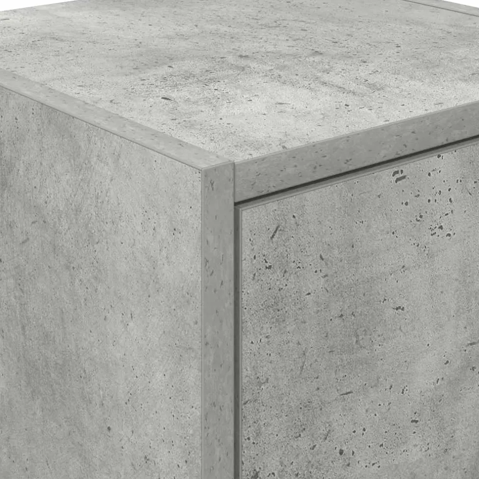 vidaXL Garagewandkasten 2 st bewerkt hout betongrijs