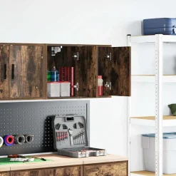 vidaXL Garagewandkasten 2 st Spaanplaat gerookt eikenhout
