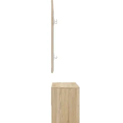 vidaXL Garderobe set bewerkt hout sonoma eiken