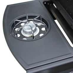 vidaXL Gasbarbecue 4+1 kookzone zwart