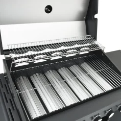 vidaXL Gasbarbecue met 7 branders gepoedercoat staal zwart