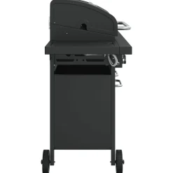 vidaXL Gasbarbecue met 7 branders gepoedercoat staal zwart
