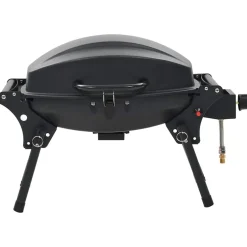 vidaXL Gasbarbecue met kookzone zwart