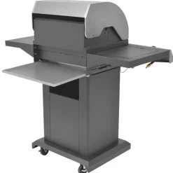 vidaXL Gas Grill met Branders met wiel Zilver Staal met Metaal Slang