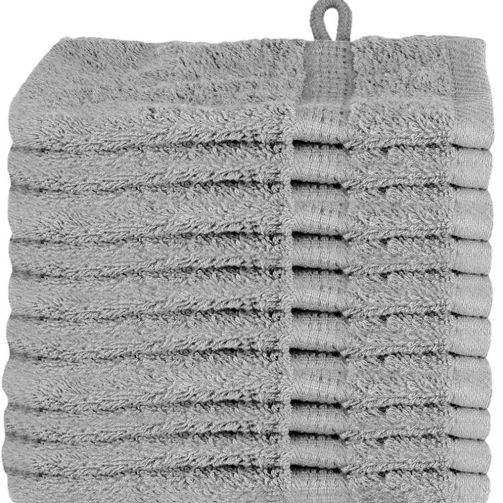 vidaXL Gastendoek SOLUND 10 st Grijs 15 x 21 cm 550 gsm