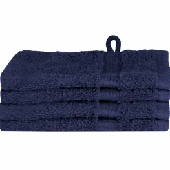 vidaXL Gastendoek SOLUND 4 st Marineblauw 15 x 21 cm 550 gsm