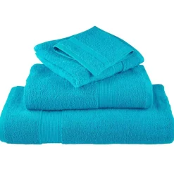 vidaXL Gastendoek SOLUND 4 st Turquoise 15 x 21 cm 550 gsm