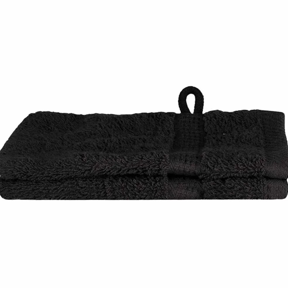 vidaXL Gastendoek SOLUND 2 st Zwart 15 x 21 cm 550 gsm