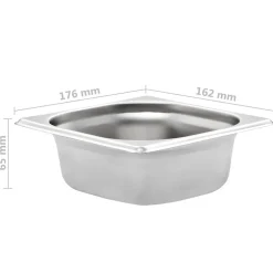 vidaXL Gastronormbakken 12 st GN 1/6 65 mm roestvrij staal
