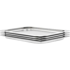 vidaXL Gastronormbakken 4 st GN 1/1 20 mm roestvrij staal