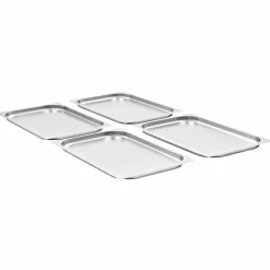 vidaXL Gastronormbakken 4 st GN 1/1 20 mm roestvrij staal