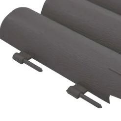 vidaXL Gazonranden 36 st 10 m PP grijs