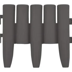 vidaXL Gazonranden 36 st 10 m PP grijs