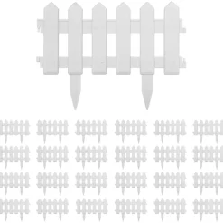 vidaXL Gazonranden 25 st 10 m PP wit