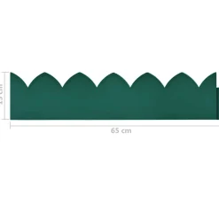 vidaXL Gazonranden 10 st 65x15 cm PP groen
