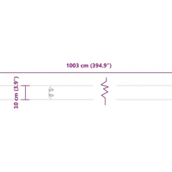 vidaXL Gazonranden 10 st 10x103 cm roestvrij staal