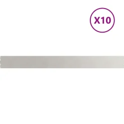 vidaXL Gazonranden 10 st 10x103 cm roestvrij staal