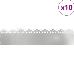 vidaXL Gazonranden 10 st 103 x 0,05 x 22 cm Gegalvaniseerd staal