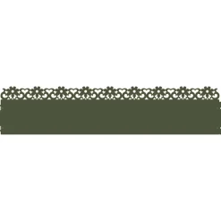 vidaXL Gazonranden 10 st 103 x 0,05 x 22 cm Staal Olijfgroen