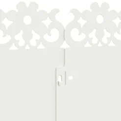 vidaXL Gazonranden 10 st 103 x 0,05 x 22 cm Staal Wit