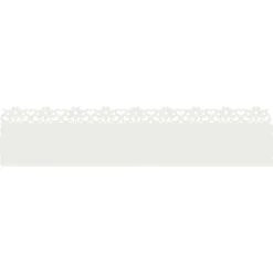 vidaXL Gazonranden 10 st 103 x 0,05 x 22 cm Staal Wit