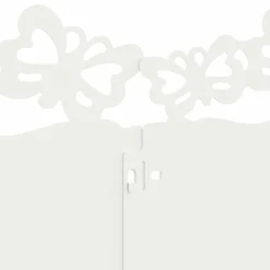 vidaXL Gazonranden 10 st 103 x 0,05 x 22 cm Staal Wit