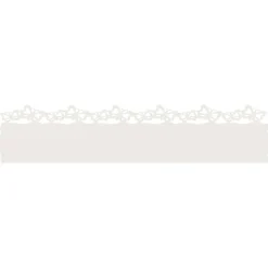 vidaXL Gazonranden 10 st 103 x 0,05 x 22 cm Staal Wit