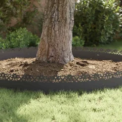 vidaXL Gazonranden 10 st 103 x 0,05 x 22 cm Staal Zwart