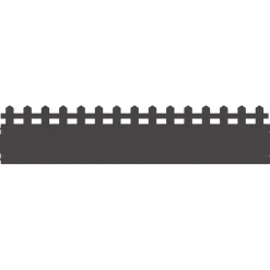 vidaXL Gazonranden 10 st 103 x 0,05 x 22 cm Staal Zwart