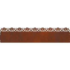 vidaXL Gazonranden 10 st 103 x 0,05 x 22 cm weervast staal