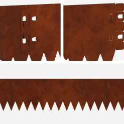 vidaXL Gazonrand met omgevouwen bovenrand 10 st 103x10cm Staal