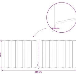 vidaxl Gazonrand 5 m x 10 cm Gegalvaniseerd staal zilver