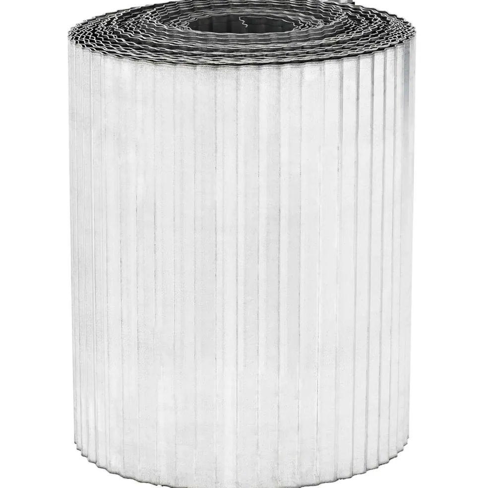 vidaxl Gazonrand 5 m x 10 cm Gegalvaniseerd staal zilver