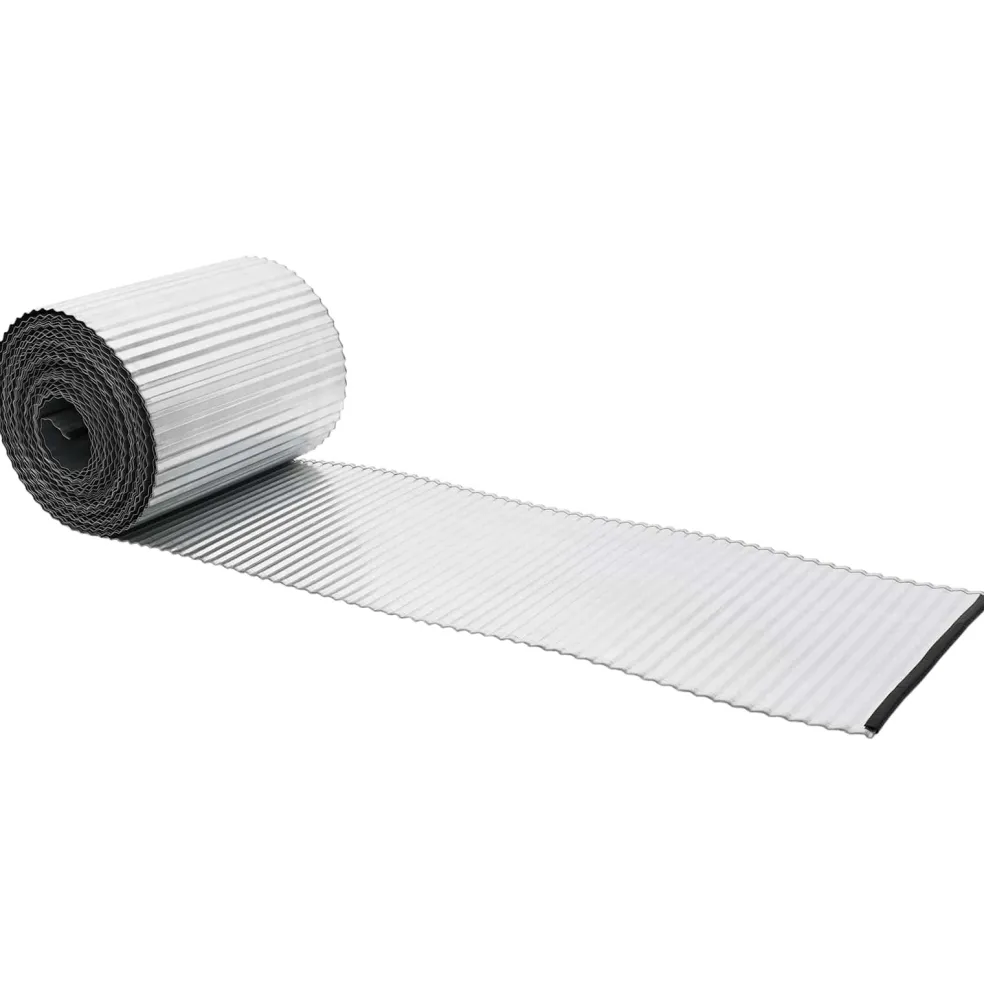 vidaxl Gazonrand 5 m x 10 cm Gegalvaniseerd staal zilver